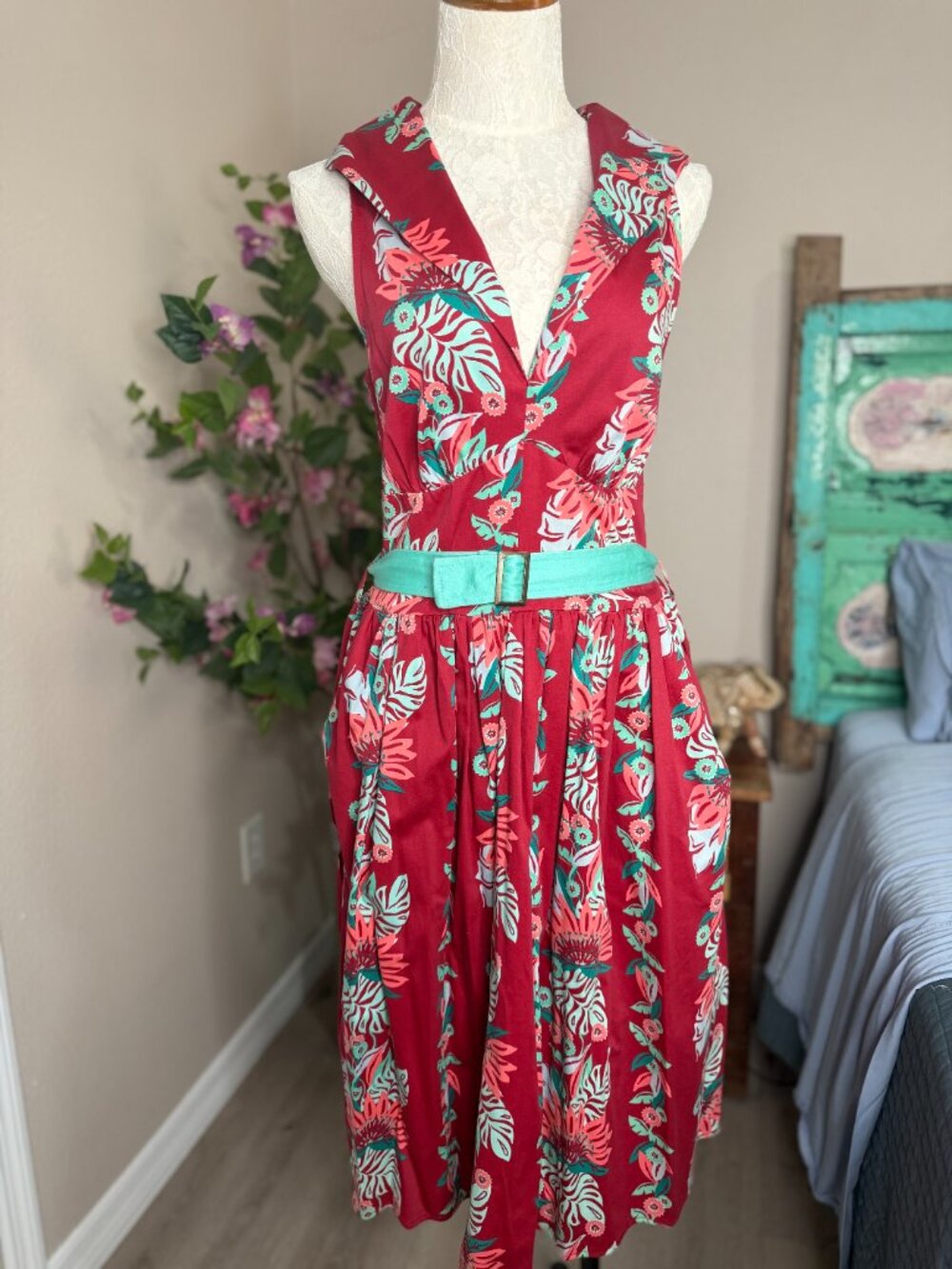 Bettie Page by Tatyana Retro Vintage Style Pin-Up Dress - Size M - Picture 2 of 7